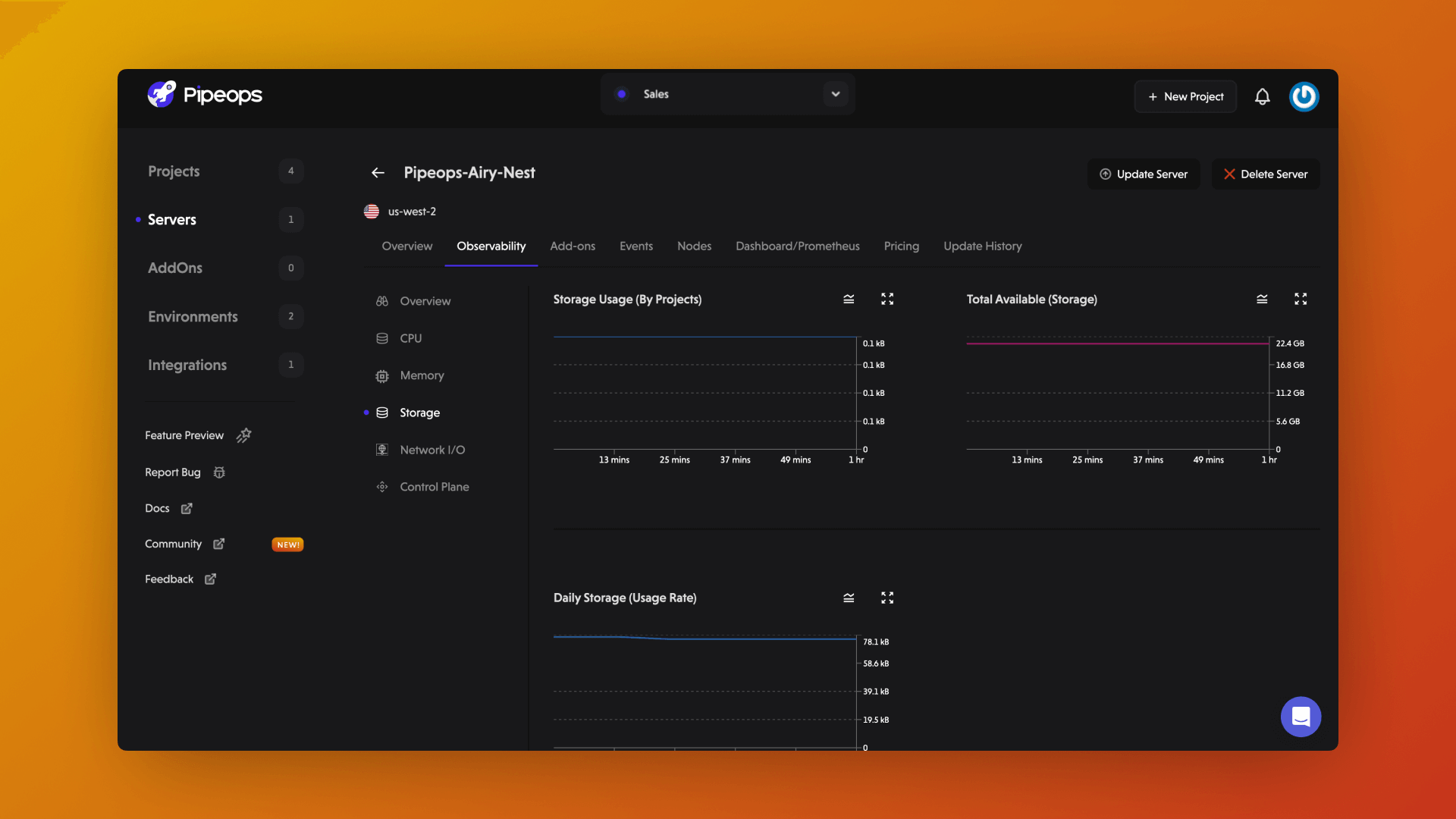 Storage Metric Example