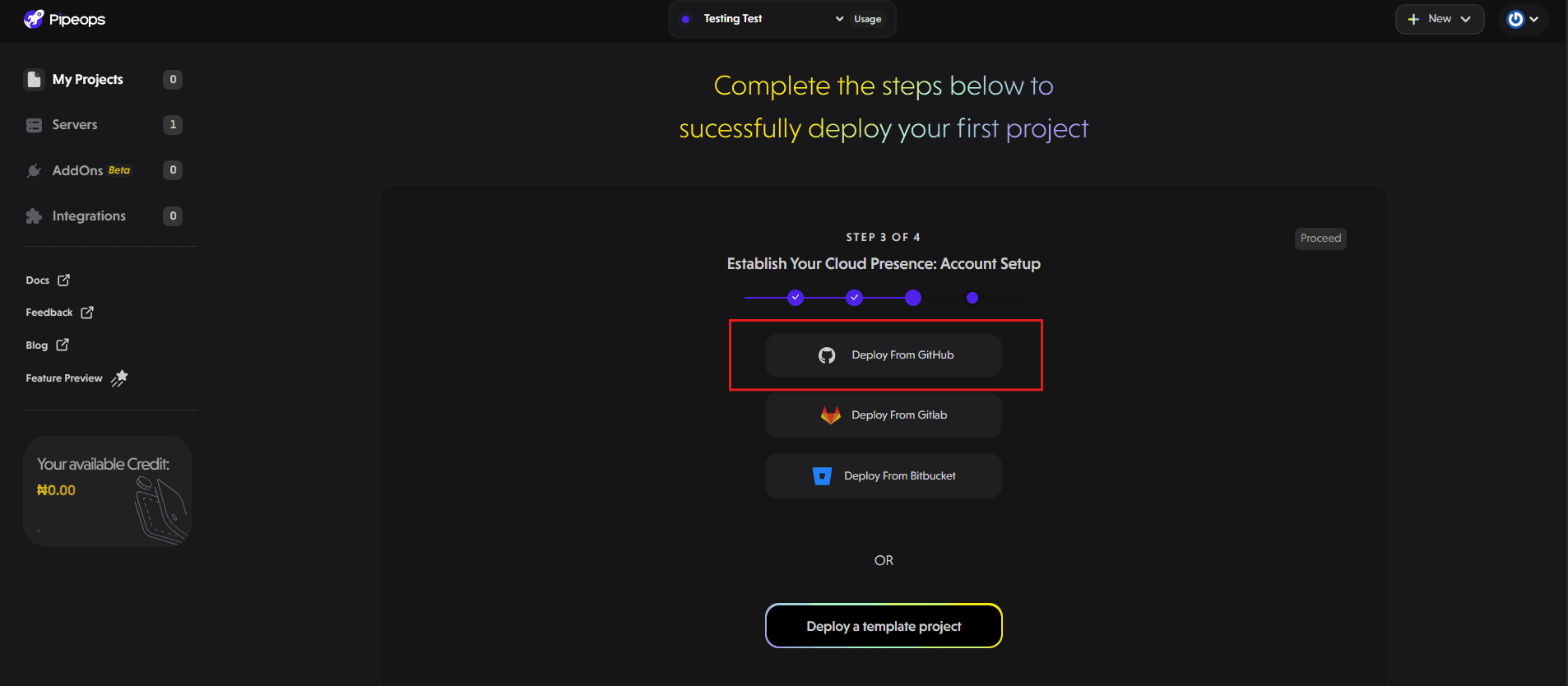 Connect GitHub