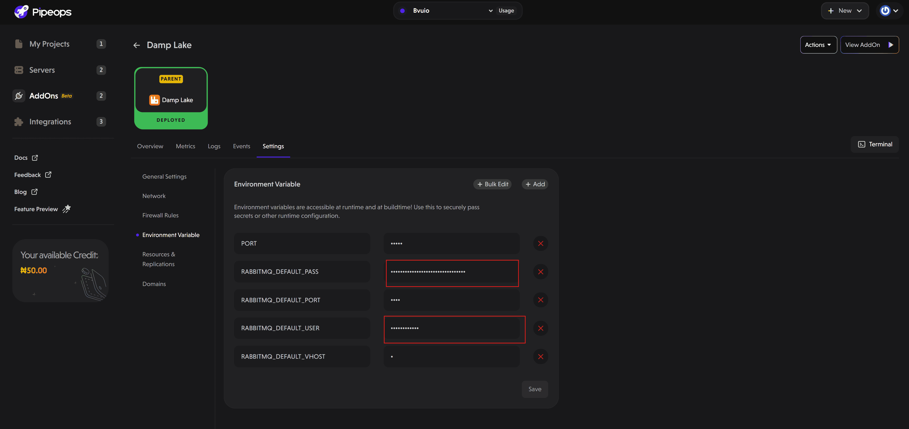 RabbitMQ Env