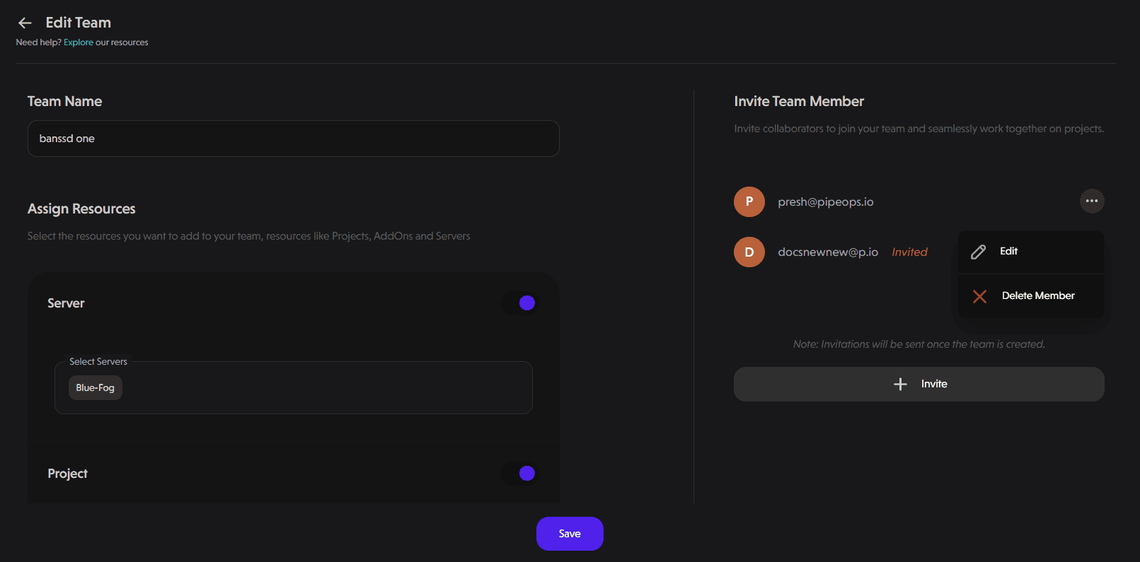 Remove member