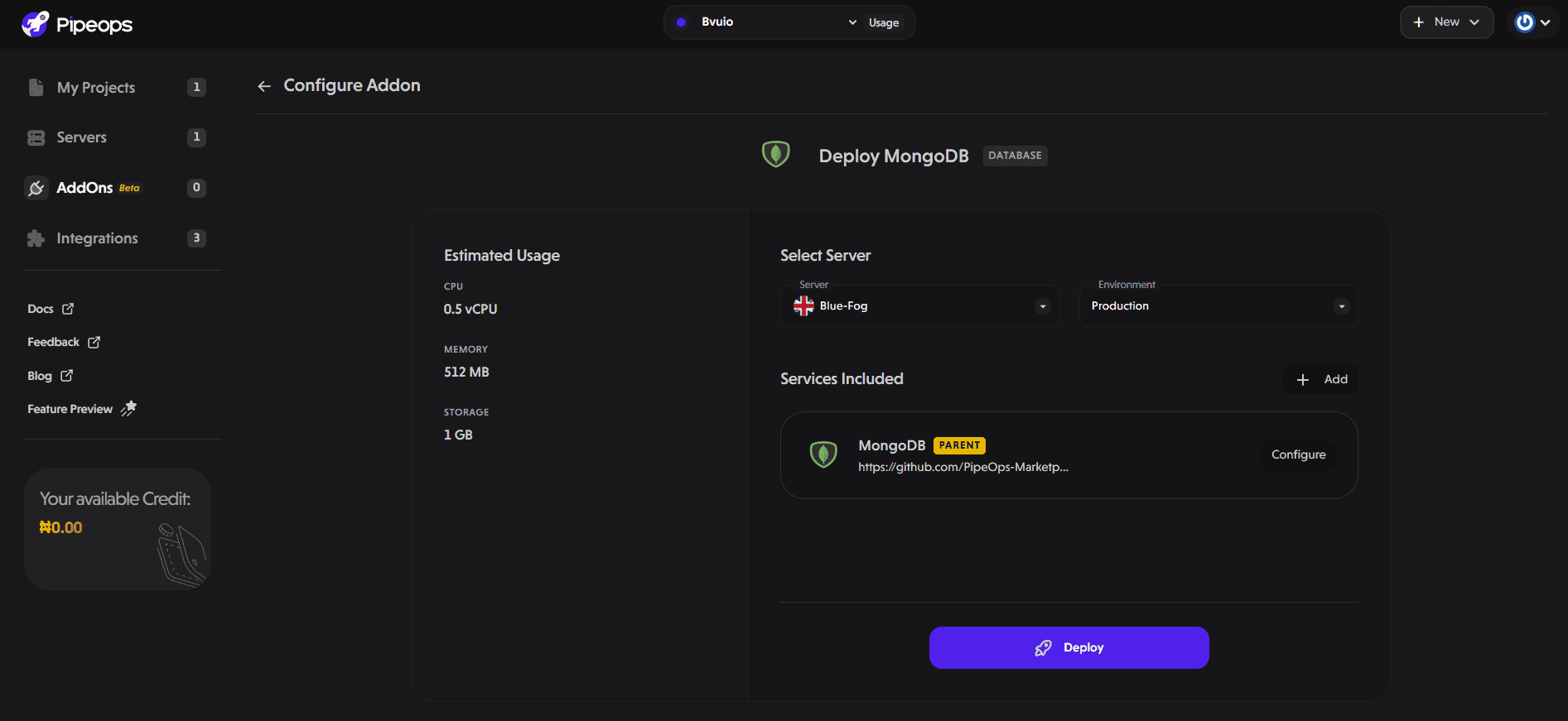 Deploy Addon
