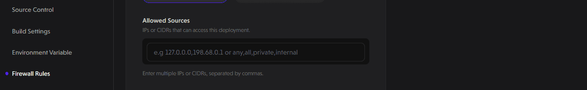Allowed Sources