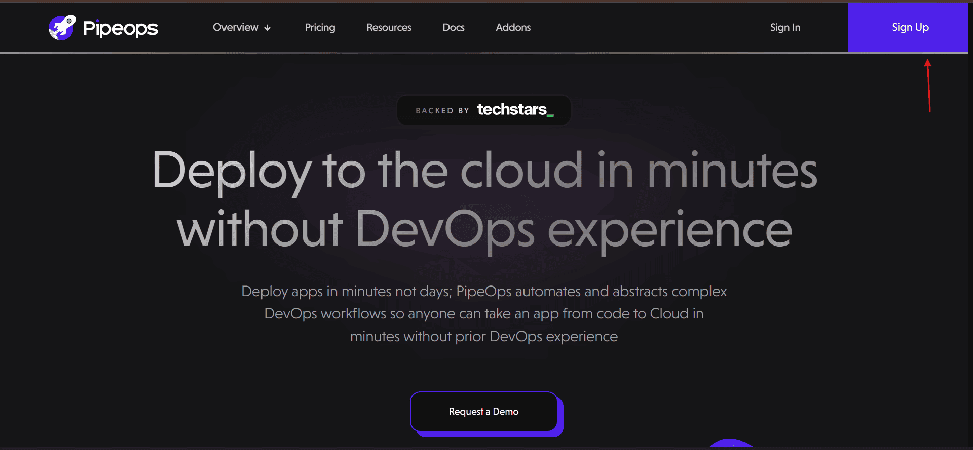 landing page