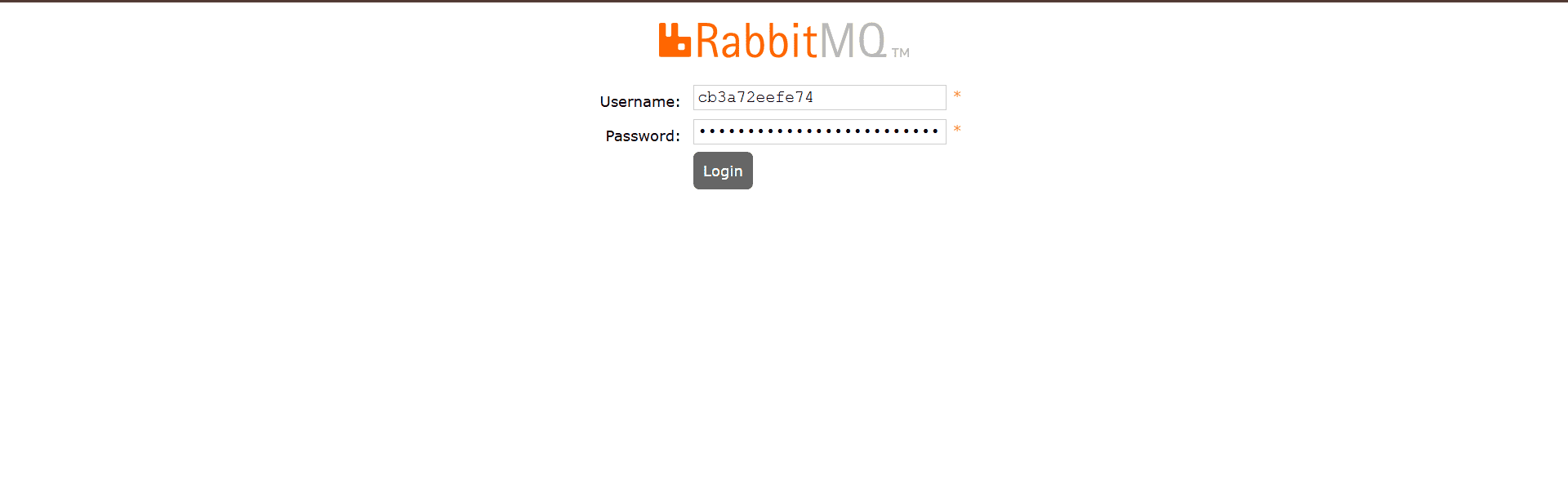 RabbitMQ Login