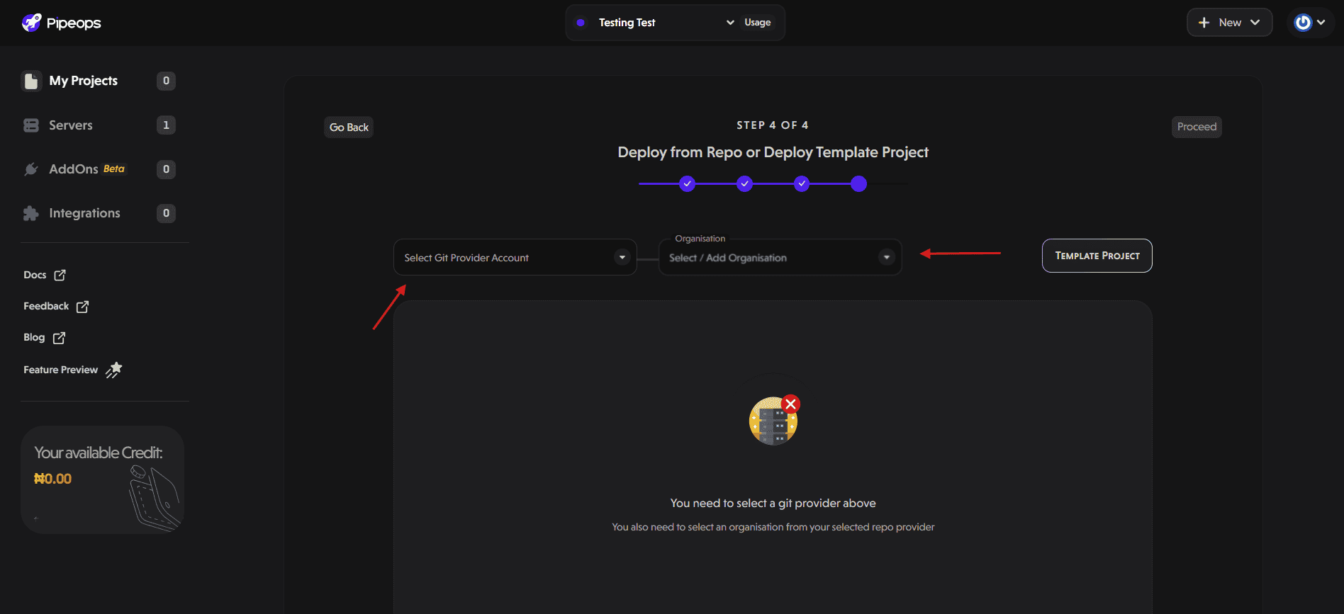 Select Git Account