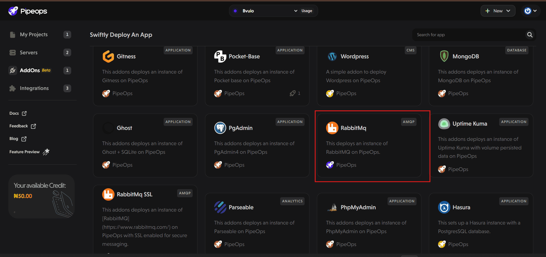 Search RabbitMQ