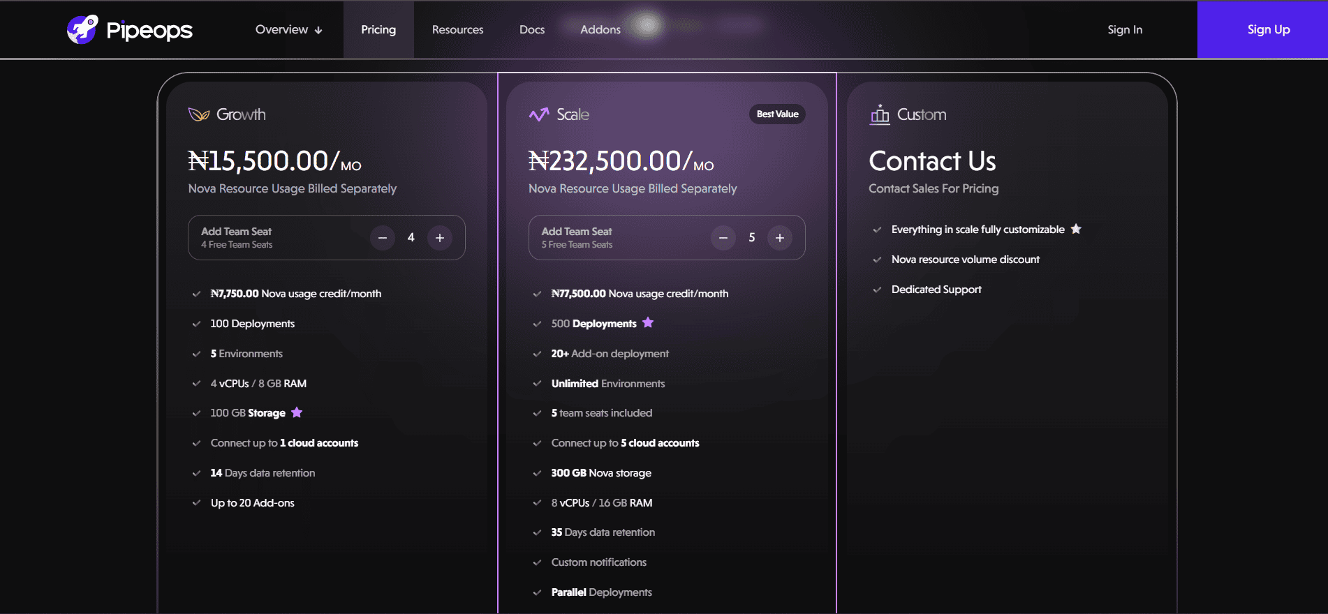 plans and pricing