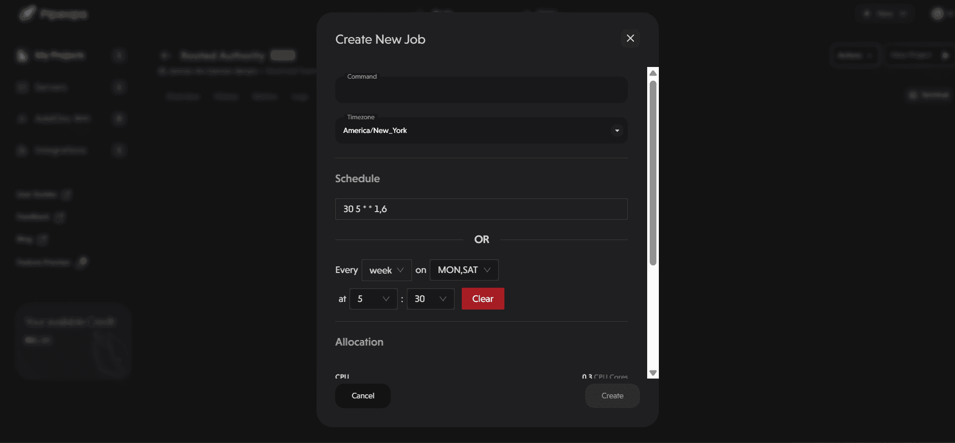create job