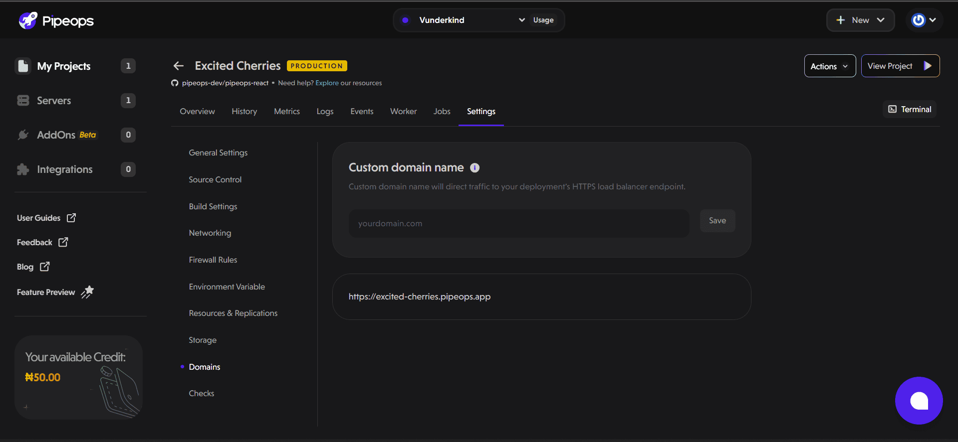 custom domain